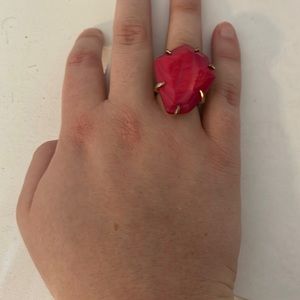 Kendra Scott statement ring - red; some wear on the bottom of the ring